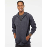 PRM33SBZ Independent Trading Co. Special Blend Raglan Full-Zip Hooded Sweatshirt Midnight Navy