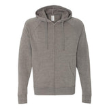 PRM33SBZ Independent Trading Co. Special Blend Raglan Full-Zip Hooded Sweatshirt Nickel