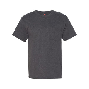 5190 Hanes Beefy-T® Pocket T-Shirt Charcoal Heather