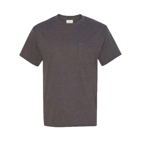 5590 Hanes Authentic Pocket T-Shirt Charcoal Heather