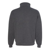 4528MR JERZEES Super Sweats NuBlend® Quarter-Zip Cadet Collar Sweatshirt Black Heather