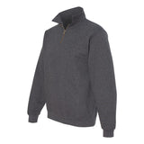 4528MR JERZEES Super Sweats NuBlend® Quarter-Zip Cadet Collar Sweatshirt Black Heather