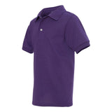 437YR JERZEES SpotShield™ Youth 50/50 Polo Deep Purple