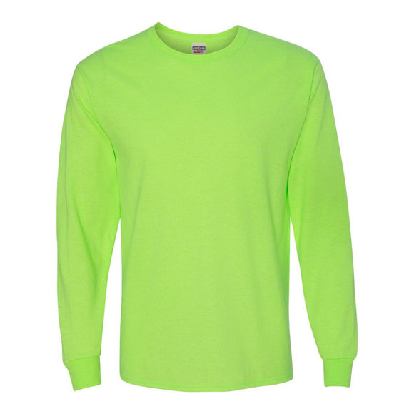 29LSR JERZEES Dri-Power® Long Sleeve 50/50 T-Shirt Neon Green