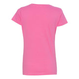 3507 LAT Women's Fine Jersey V-Neck Tee Raspberry