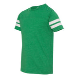 6137 LAT Youth Football Fine Jersey Tee Vintage Green/ White