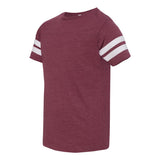 6137 LAT Youth Football Fine Jersey Tee Vintage Burgundy/ White