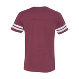 6937 LAT Football Fine Jersey Tee Vintage Burgundy/ White