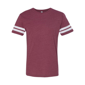 6937 LAT Football Fine Jersey Tee Vintage Burgundy/ White