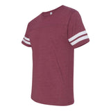 6937 LAT Football Fine Jersey Tee Vintage Burgundy/ White