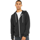 3739 BELLA + CANVAS Sponge Fleece Full-Zip Hoodie Dark Grey