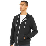 3739 BELLA + CANVAS Sponge Fleece Full-Zip Hoodie Dark Grey