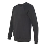 3901 BELLA + CANVAS Sponge Fleece Raglan Crewneck Sweatshirt Dark Grey