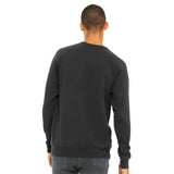 3901 BELLA + CANVAS Sponge Fleece Raglan Crewneck Sweatshirt Dark Grey