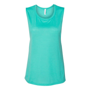 8803 BELLA + CANVAS Women's Flowy Scoop Muscle Tank Teal