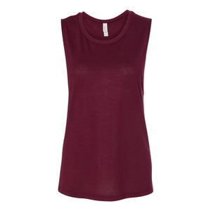 8803 BELLA + CANVAS Women's Flowy Scoop Muscle Tank Maroon