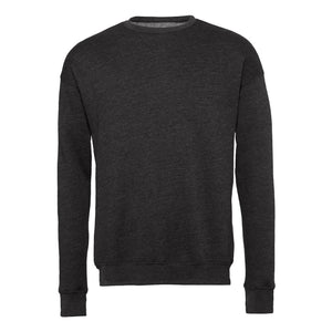 3945 BELLA + CANVAS Sponge Fleece Drop Shoulder Crewneck Sweatshirt Dark Grey Heather