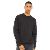 3945 BELLA + CANVAS Sponge Fleece Drop Shoulder Crewneck Sweatshirt Dark Grey Heather