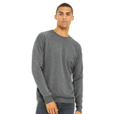 3945 BELLA + CANVAS Sponge Fleece Drop Shoulder Crewneck Sweatshirt Deep Heather