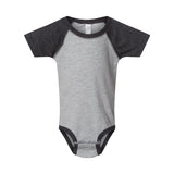 4430 Rabbit Skins Infant Baseball Fine Jersey Bodysuit Vintage Heather/ Vintage Smoke