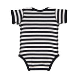 4400 Rabbit Skins Infant Baby Rib Bodysuit Black/ White Stripe