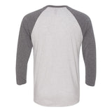 6051 Next Level Unisex Triblend Three-Quarter Raglan T-Shirt Premium Heather Sleeves/ Heather White Body