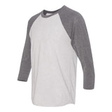 6051 Next Level Unisex Triblend Three-Quarter Raglan T-Shirt Premium Heather Sleeves/ Heather White Body