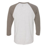 6051 Next Level Unisex Triblend Three-Quarter Raglan T-Shirt Venetian Grey Sleeves/ Heather White Body