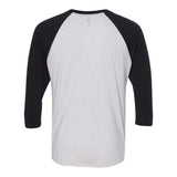 6051 Next Level Unisex Triblend Three-Quarter Raglan T-Shirt Vintage Black Sleeves/ Heather White Body