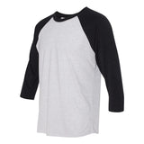 6051 Next Level Unisex Triblend Three-Quarter Raglan T-Shirt Vintage Black Sleeves/ Heather White Body