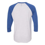 6051 Next Level Unisex Triblend Three-Quarter Raglan T-Shirt Vintage Royal Sleeves/ Heather White Body