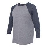 6051 Next Level Unisex Triblend Three-Quarter Raglan T-Shirt Vintage Navy Sleeves/ Premium Heather Body