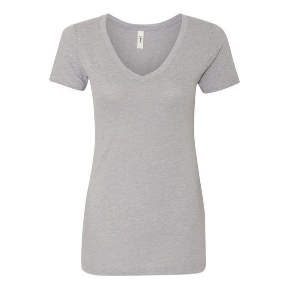 1540 Next Level Women's Ideal V-Neck T-Shirt Heather Grey