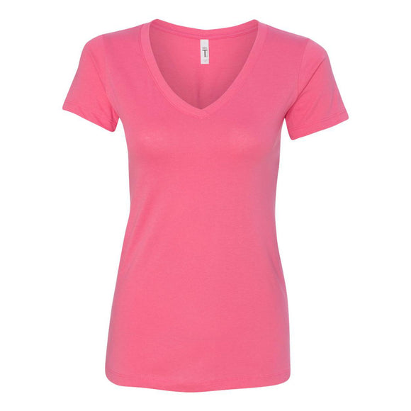 1540 Next Level Women's Ideal V-Neck T-Shirt Hot Pink