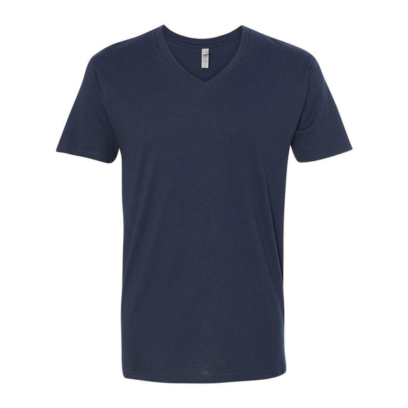 3200 Next Level Unisex Cotton V-Neck T-Shirt Midnight Navy