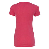 6740 Next Level Women’s Triblend Deep V-Neck T-Shirt Vintage Shocking Pink