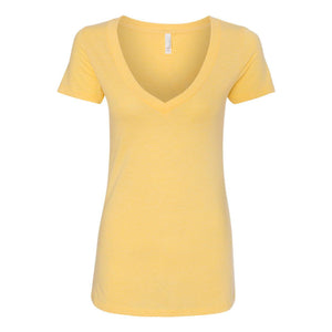 6640 Next Level Women’s CVC Deep V-Neck T-Shirt Banana Cream