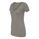 6640 Next Level Women’s CVC Deep V-Neck T-Shirt Warm Grey