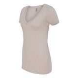 6640 Next Level Women’s CVC Deep V-Neck T-Shirt Sand