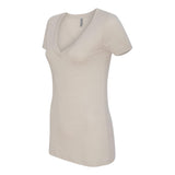 6640 Next Level Women’s CVC Deep V-Neck T-Shirt Silk