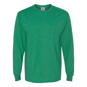 4930R Fruit of the Loom HD Cotton Long Sleeve T-Shirt Retro Heather Green