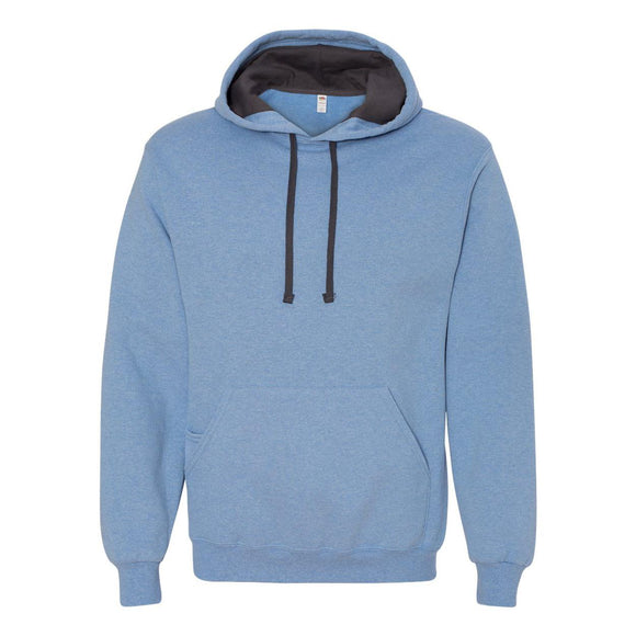 SF76R Fruit of the Loom Sofspun® Hooded Sweatshirt Carolina Heather