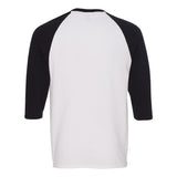 5700 Gildan Heavy Cotton™ Raglan Three-Quarter Sleeve T-Shirt White/ Black