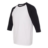 5700 Gildan Heavy Cotton™ Raglan Three-Quarter Sleeve T-Shirt White/ Black