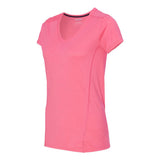 47V00L Gildan Performance® Tech Women's V-Neck T-Shirt Safety Pink