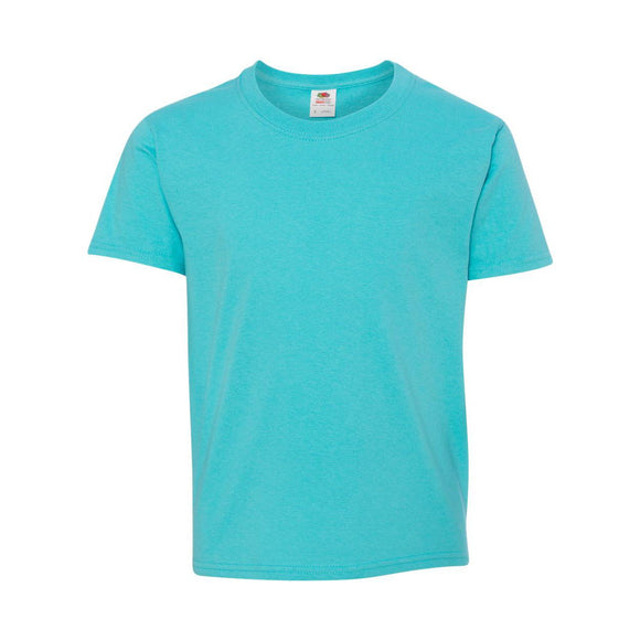 3930BR Fruit of the Loom HD Cotton Youth Short Sleeve T-Shirt Scuba Blue