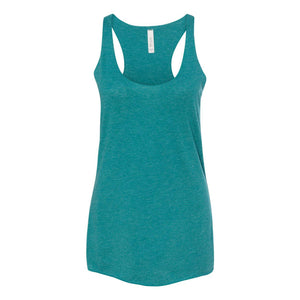 8430 BELLA + CANVAS Women's Triblend Racerback Tank Teal Triblend