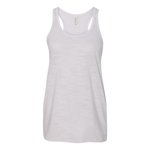 8800 BELLA + CANVAS Women's Flowy Racerback Tank White Slub