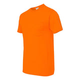 3930PR Fruit of the Loom HD Cotton T-Shirt with a Pocket Safety Orange