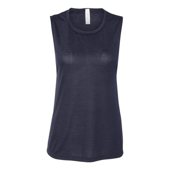 8803 BELLA + CANVAS Women's Flowy Scoop Muscle Tank Midnight